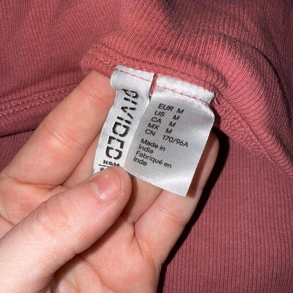 pink crop tube top divided by h&m - Picture 2 of 3